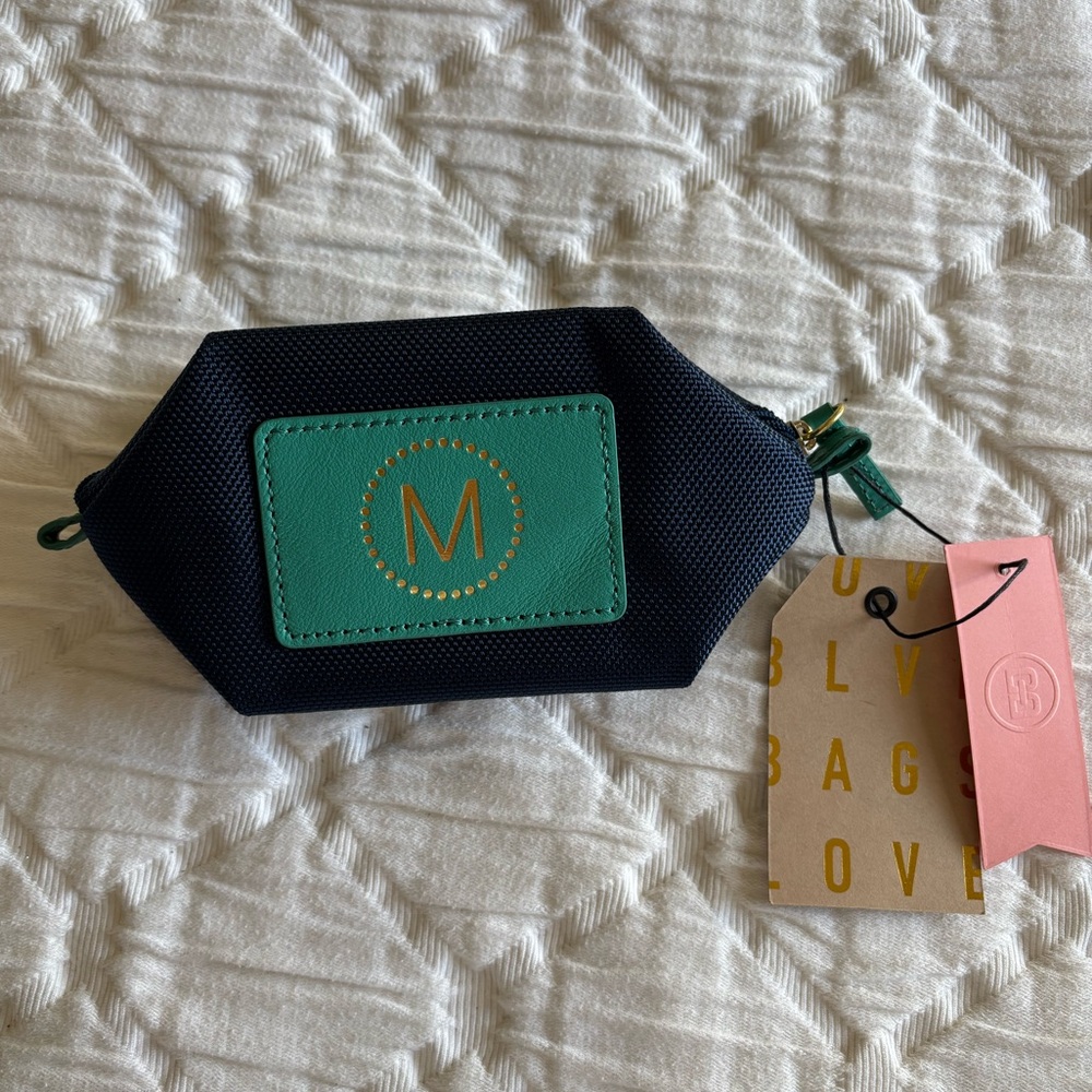 NEW! Boulevard Leather Goods Origami‎ MONOGRAM M Bag NWT